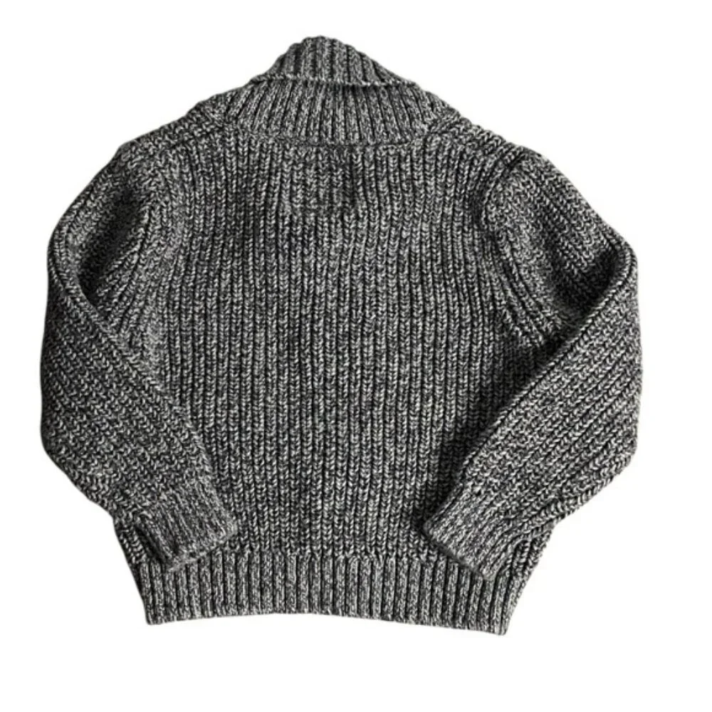 Oshkosh B’Gosh Baby Grey Ribbed Button-Down Cardigan Sweater